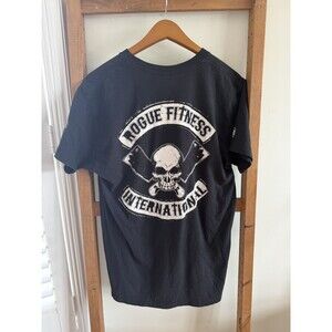 Rogue International Skull Patch Double Sided T-Shirt, Men L, Crossfit, Fitness